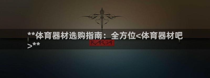 極悅平臺官網登錄入口：**體育器材選購指南：全方位<